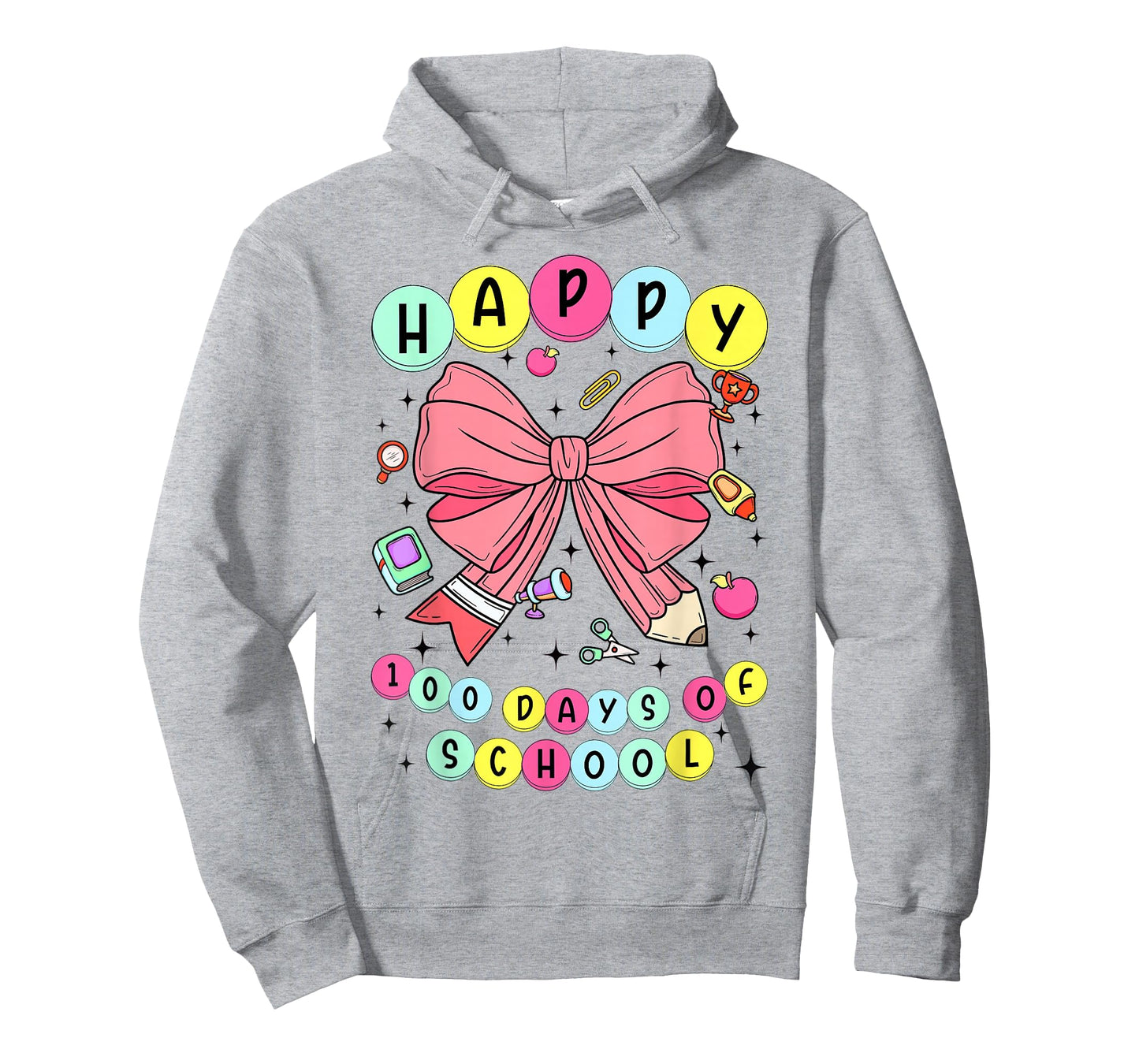 Coquette Bow 100th Day of School 100 Days Pencil Bow Girly T-Shirt