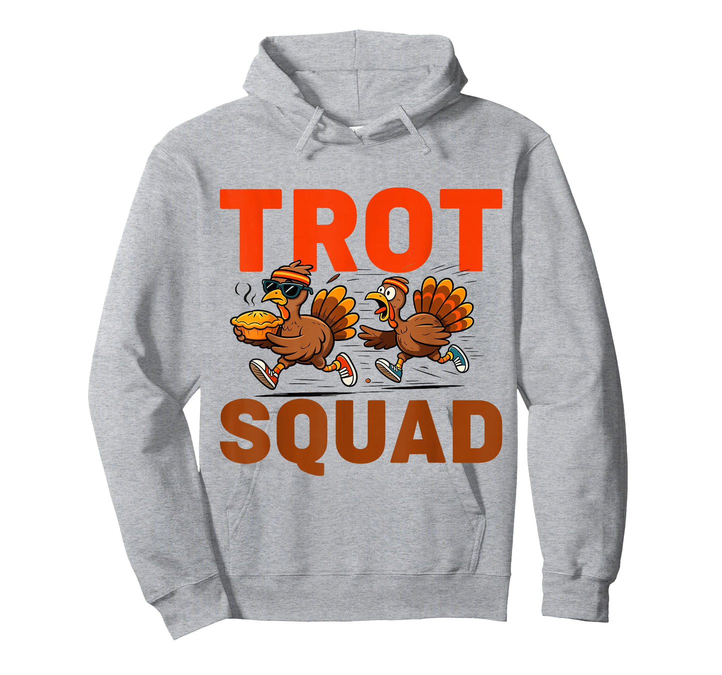 Funny Turkey Trot Squad Thanksgiving Turkeys Running for Pie T-Shirt
