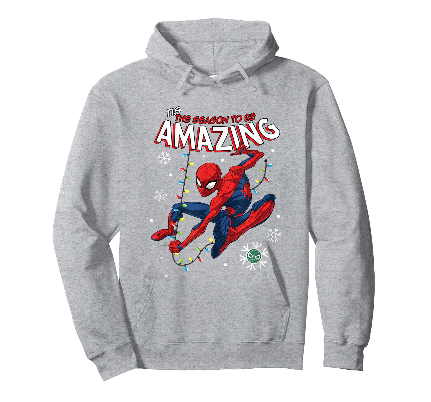 Marvel Comics Spider-Man Christmas Lights Web Crawler T-Shirt