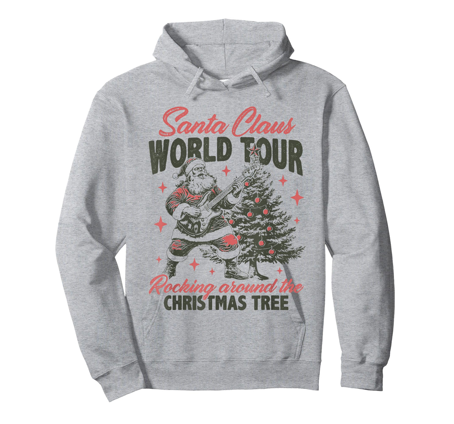 Santa Claus World Tour Rocking Around The Christmas Tree T-Shirt
