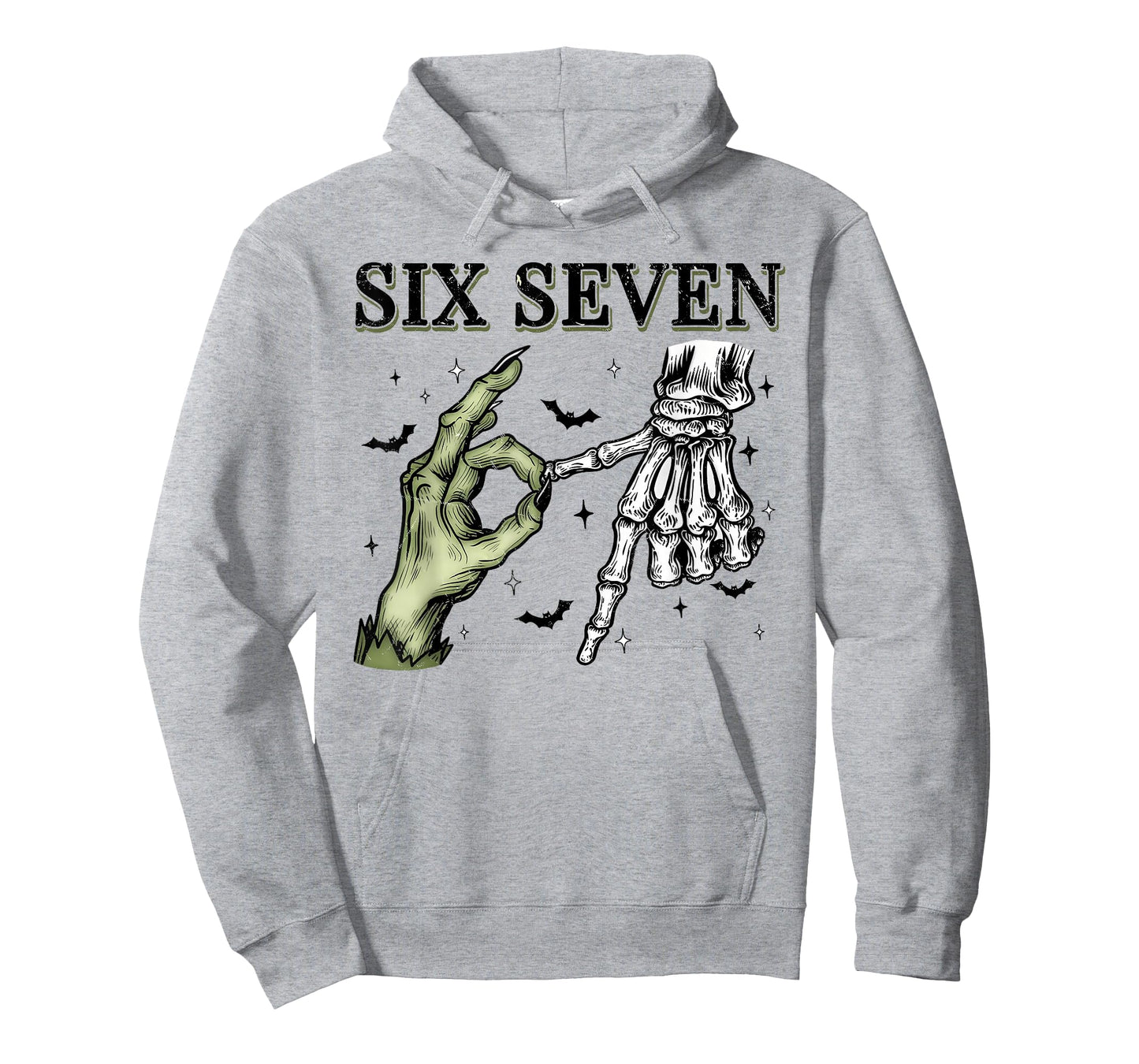Funny Six Seven 6 7 Meme 67 Skeleton Hand Halloween Costume T-Shirt