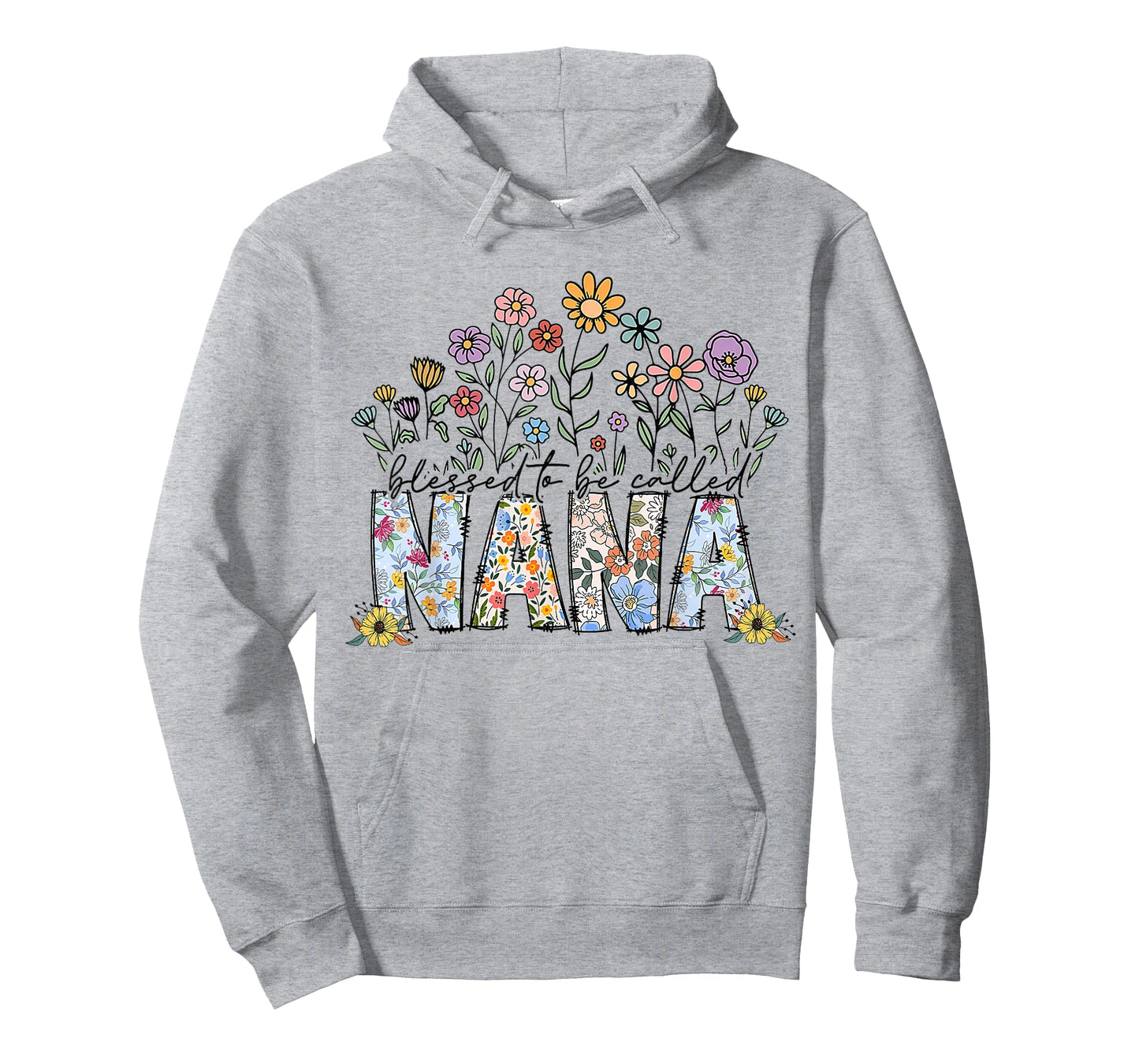 Blessed to Be Called Nana Floral Women Girls Mothers Day T-Shirt