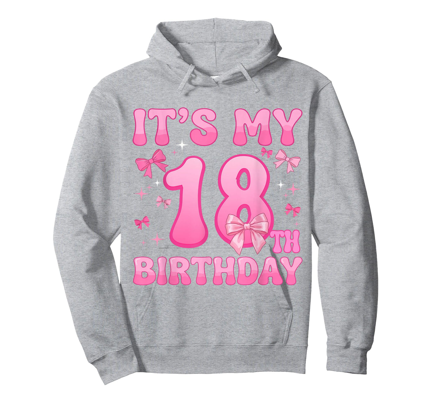 18th Birthday Shirt Girls Coquette Bow 18 Year Old Birthday T-Shirt