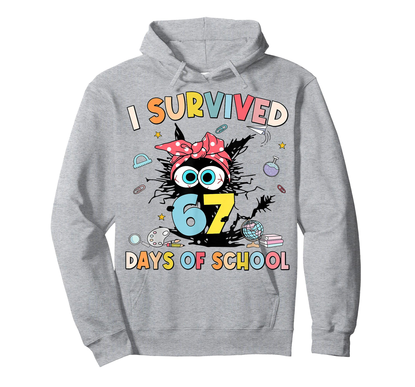 I Survived 67 Days of School Funny Meme Teacher Student Kids T-Shirt