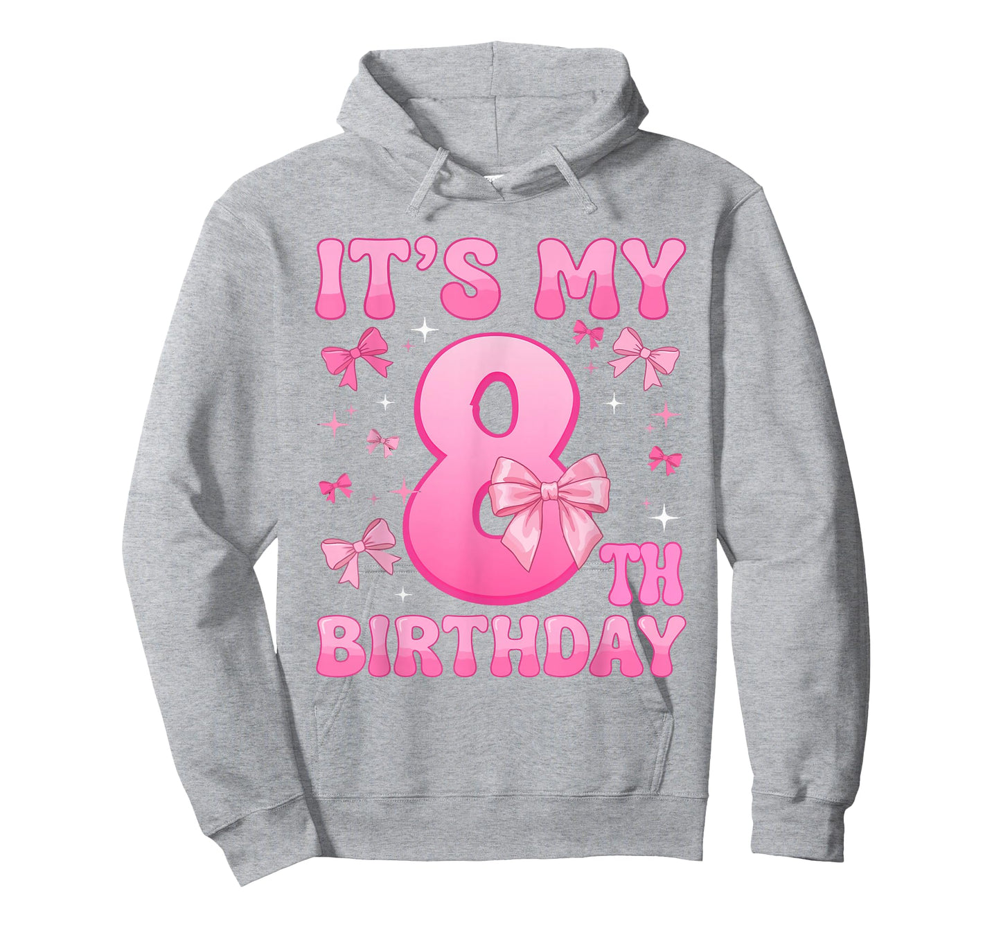 8th Birthday Shirts for Girls Coquette Bow Eight 8 Year Old T-Shirt