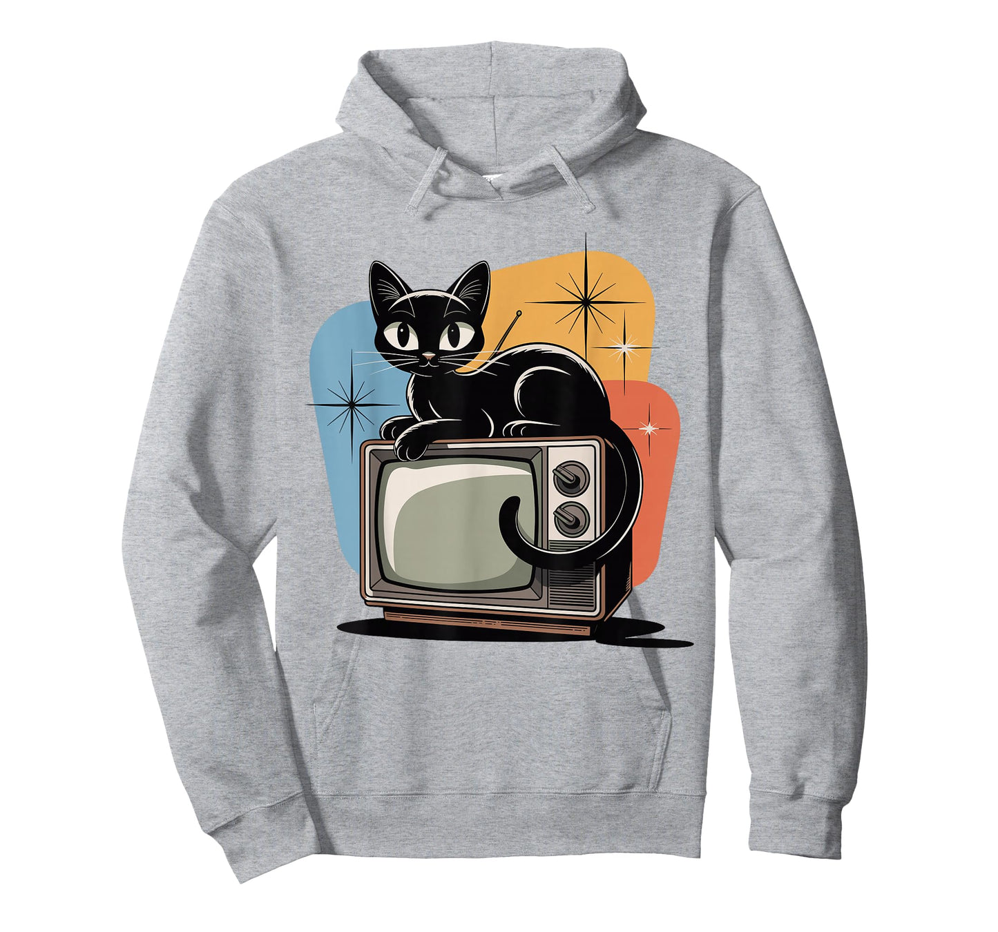 Atomic Age, Retro Cat, Vintage & Modern Mid-Century TV T-Shirt