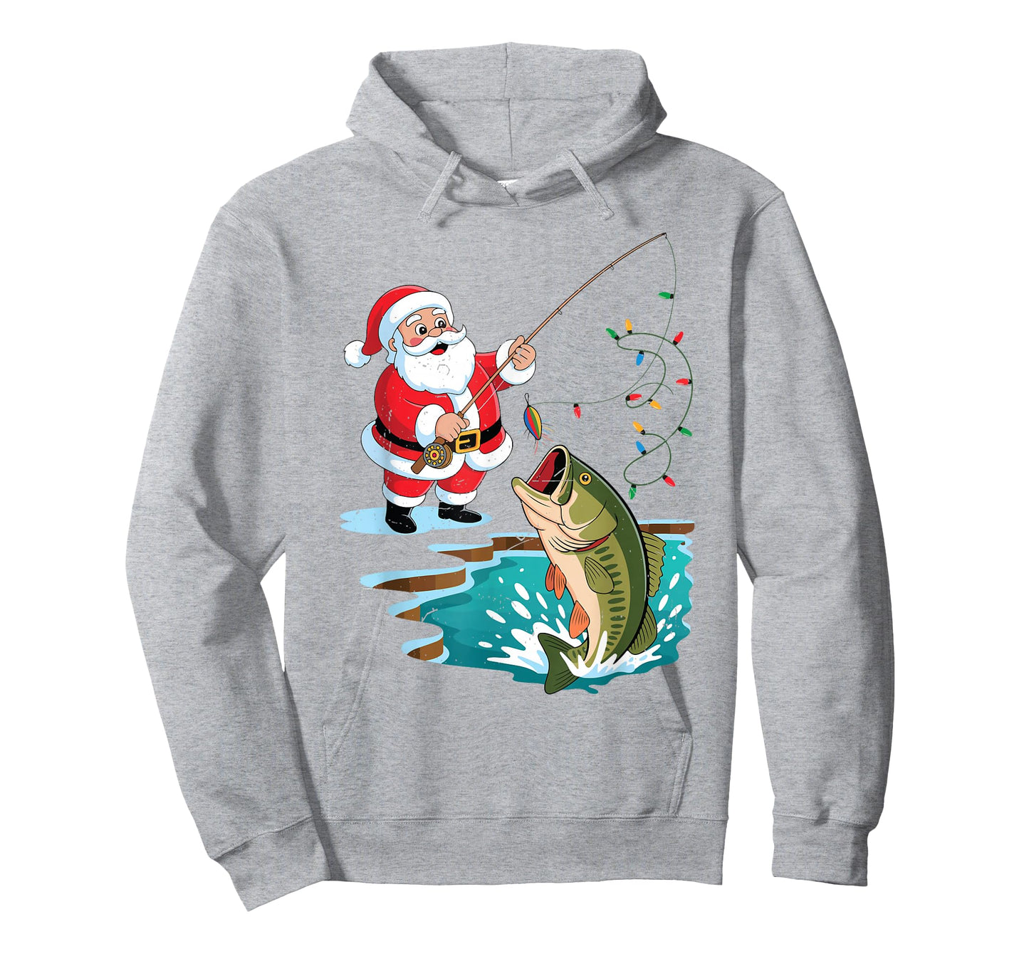 Santa Fishing Lure Bass Fish Christmas Pajamas Boy Toddler T-Shirt