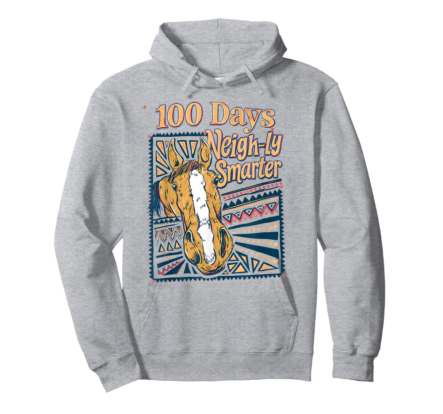 100 Days Neigh-ly Smarter Horse Kids 100th Day of School T-Shirt