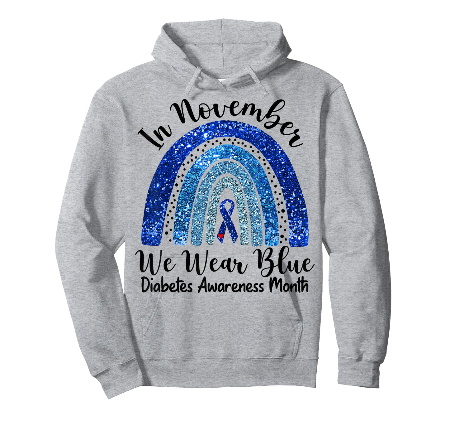 in November We Wear Blue Rainbow Diabetes Awareness Month T-Shirt