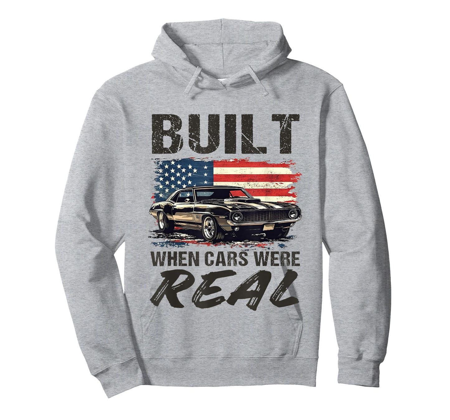 Retro Built When Cars were Real Funny Old Classic Car Lover T-Shirt