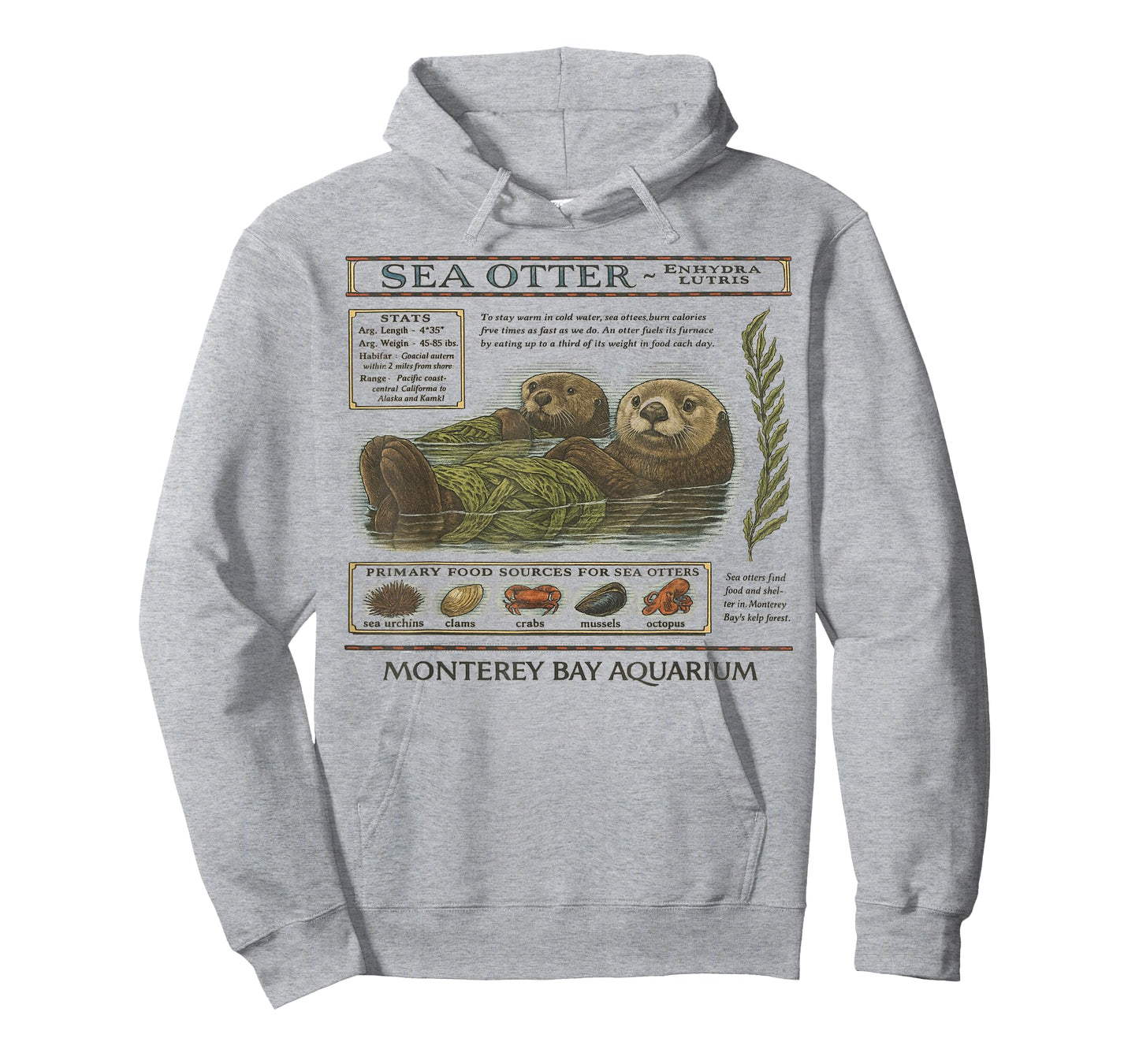 Vintage Sea Otter Lover 90's Aquarium Design T-Shirt