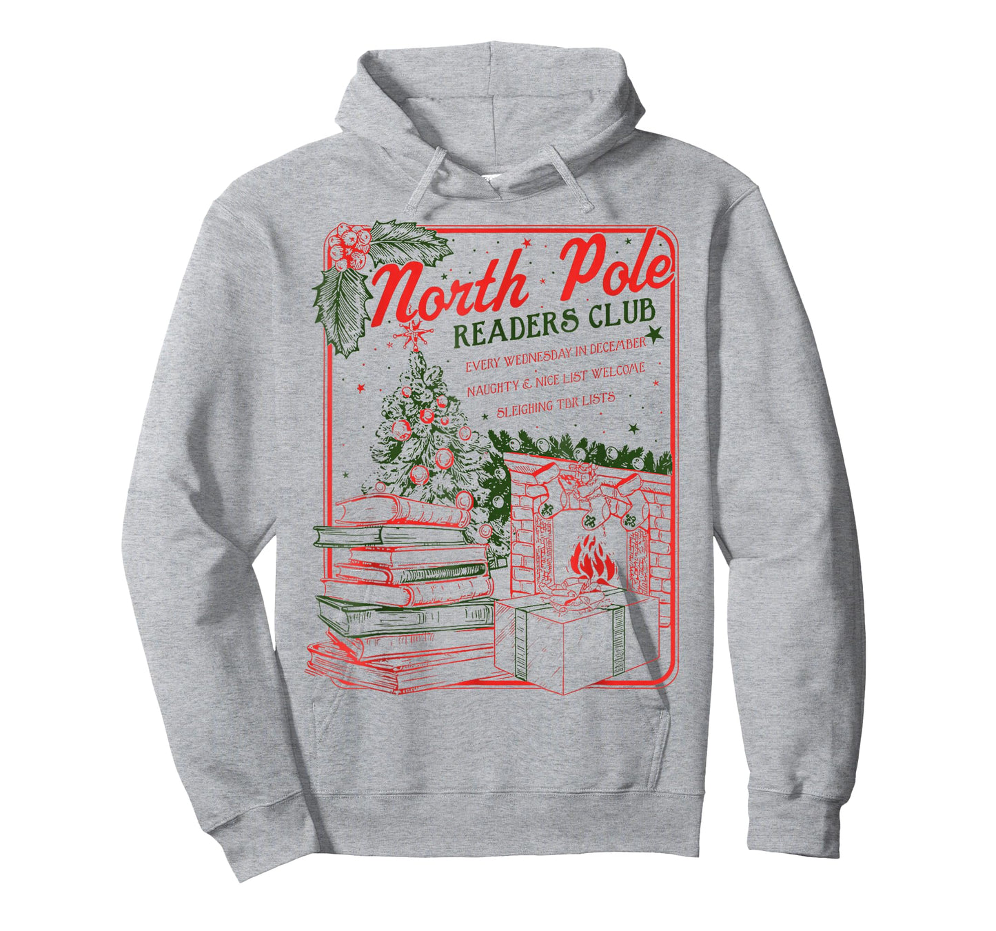 North Pole Book Club Christmas Bookish Xmas Books Lover T-Shirt
