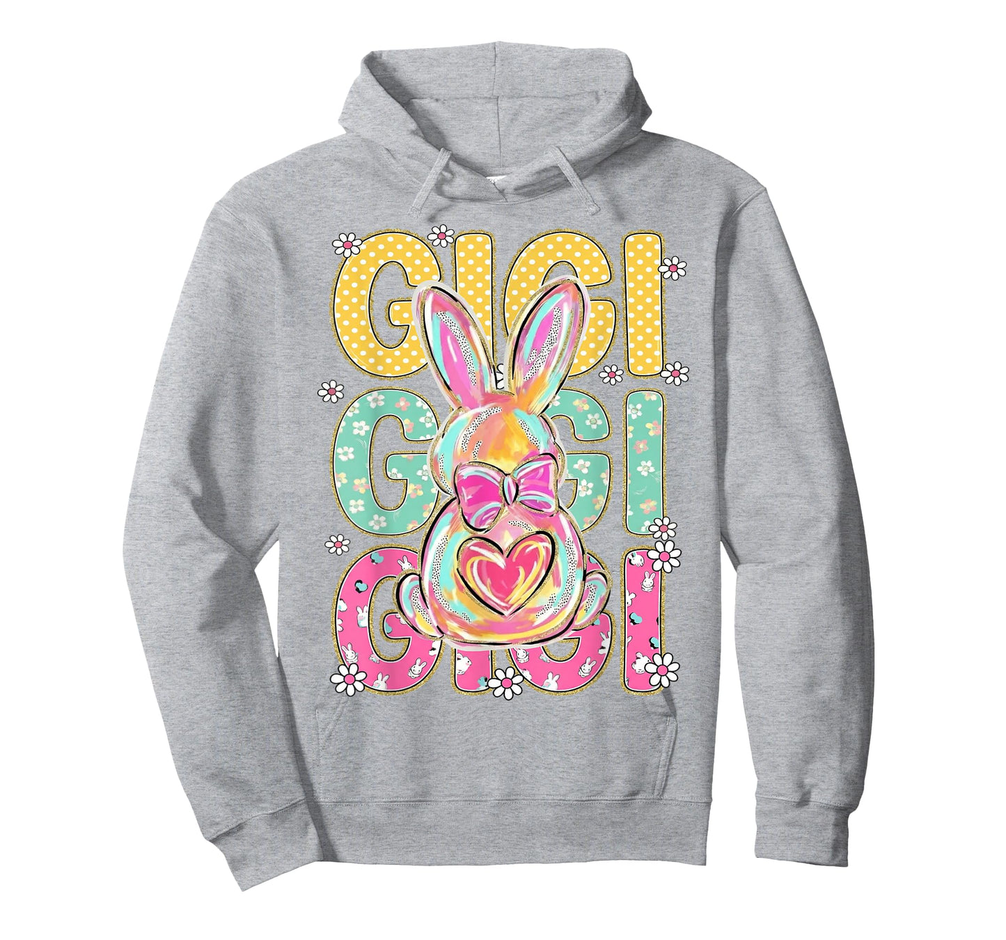 Gigi Easter Coquette Bow Floral Bunny Brushstroke Mother Day T-Shirt
