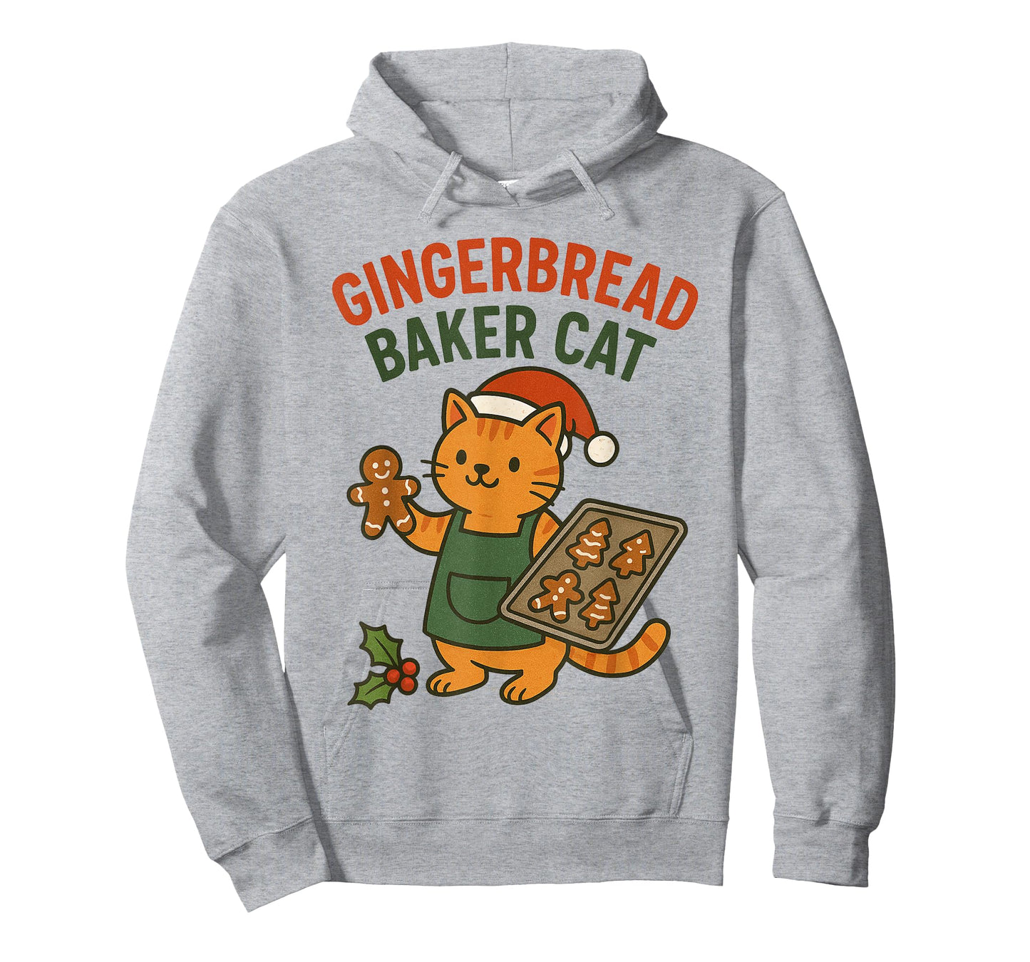 Gingerbread Baker Cat Christmas Cookie Lover T-Shirt