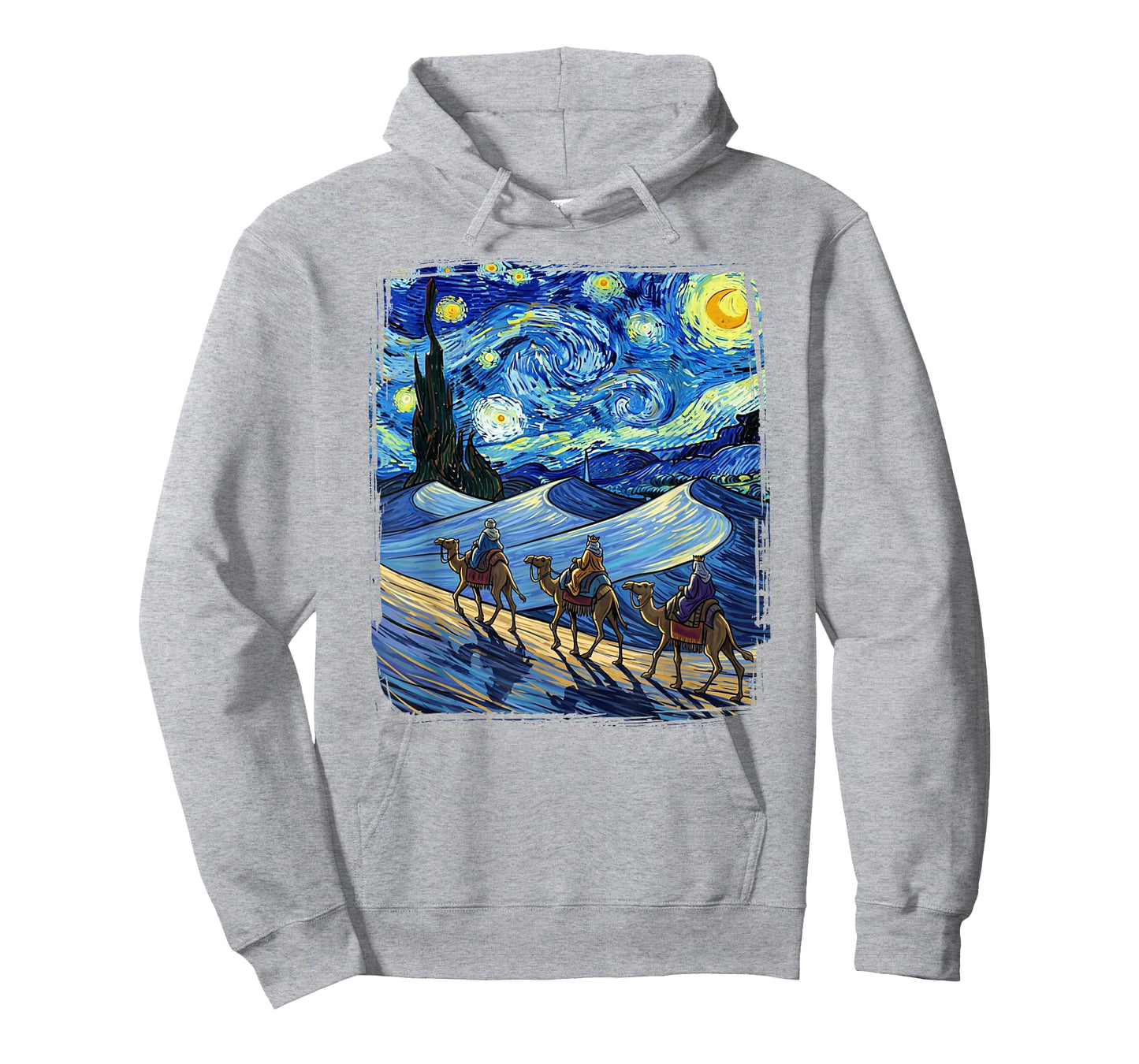 Three Kings Christmas Wise Men Holiday Van Gogh Starry Night T-Shirt