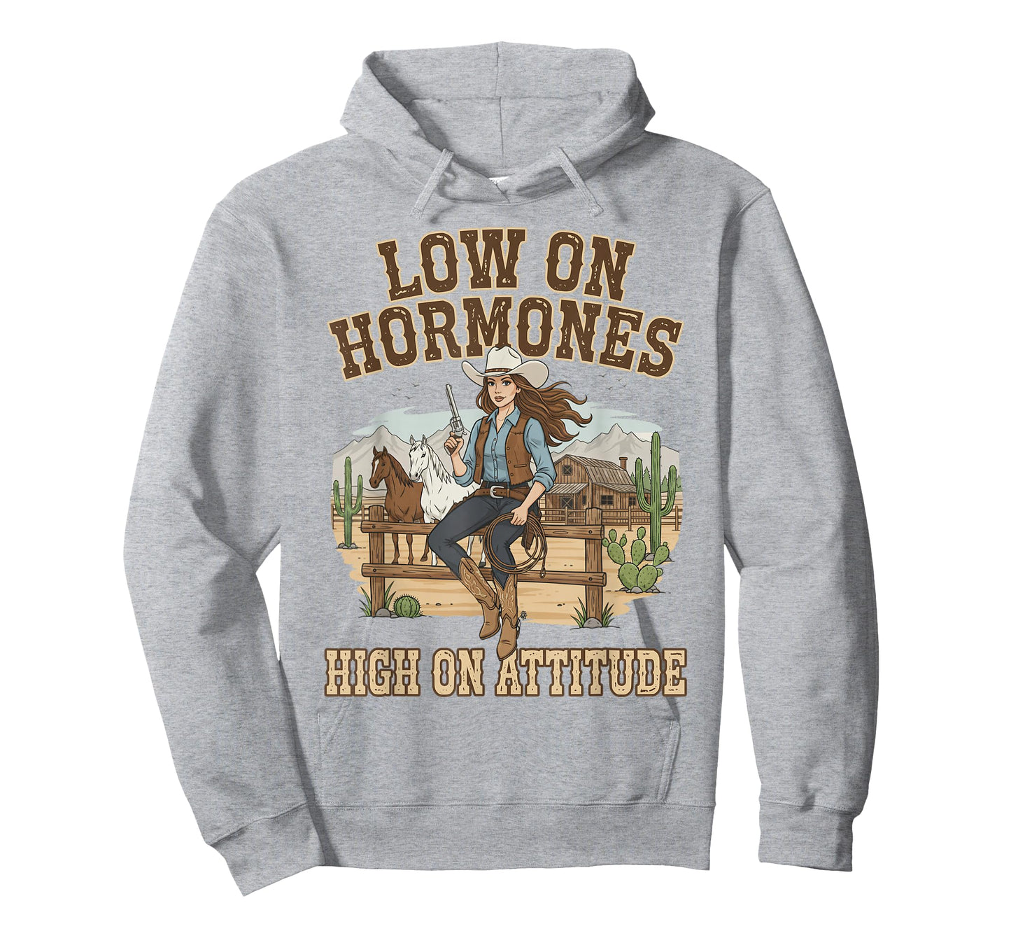 Menopausal Menopause Low On Hormones High On Attitude T-Shirt
