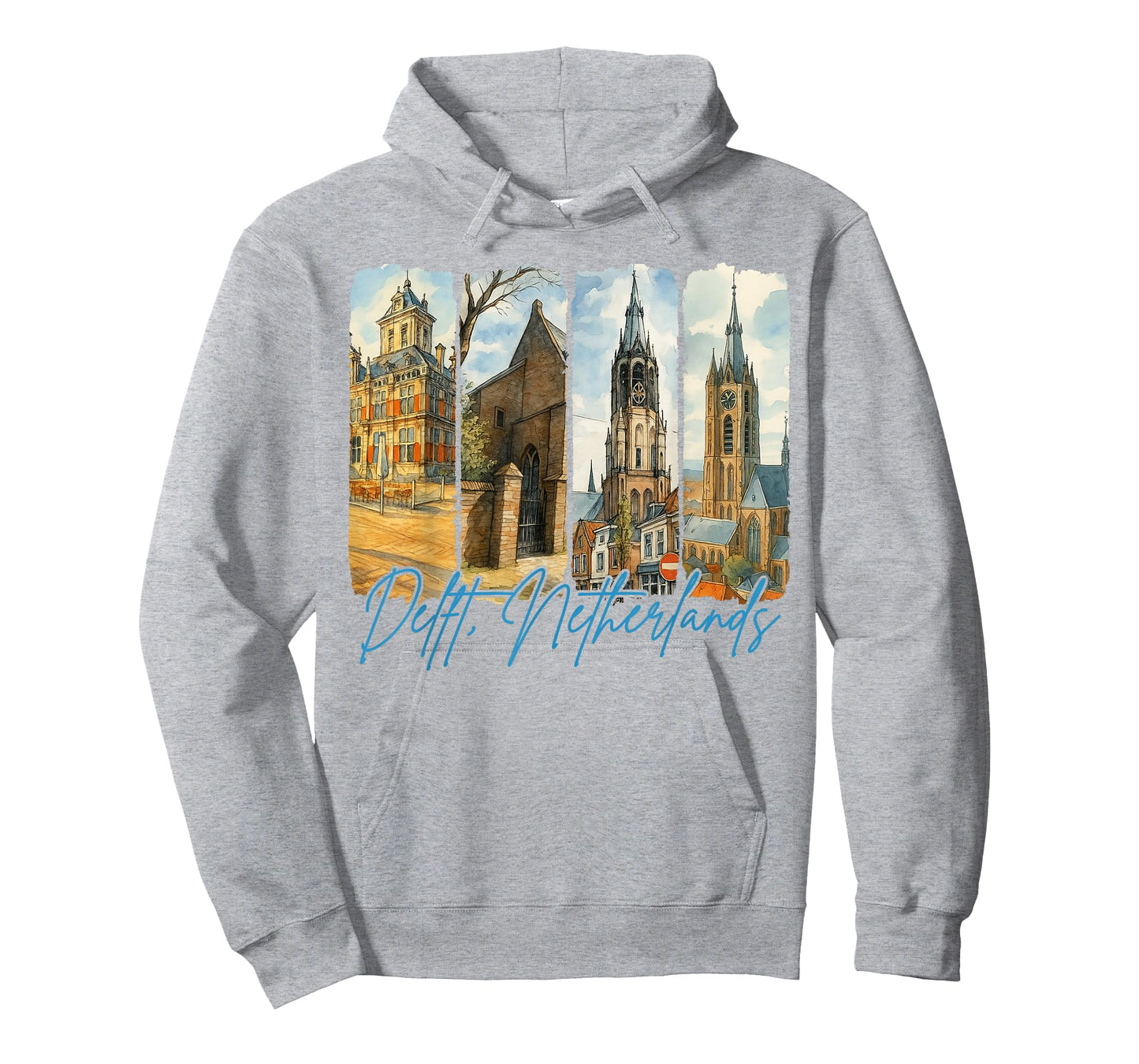 Delft Netherlands Traveling Trip Brushstroke Souvenir Vacay T-Shirt