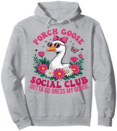 Porch Goose Social Club Gotta Go Dress My Goose Lover Hoodie - Hoodie | Ash