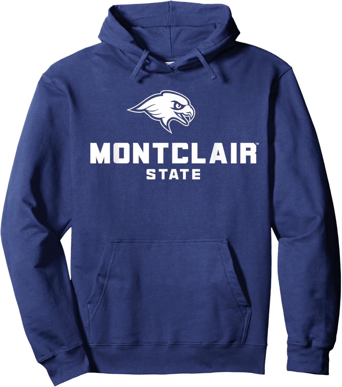 Montclair State University Red Hawks Stacked Logo Hoodie - Hoodie | Navy