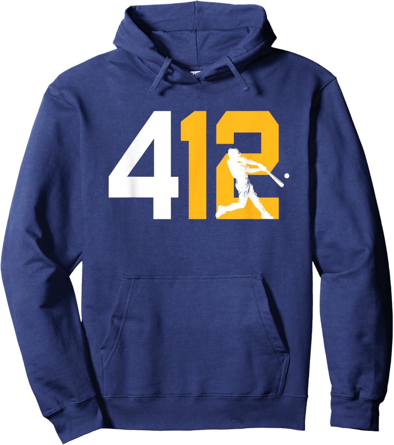 Pirates 412 Funny Vintage 90's Baseball Style Hoodie - Hoodie | Navy