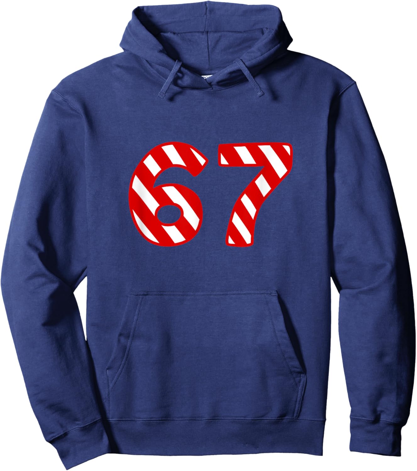 67 Christmas Sweater 6 7 Middle School Candy Cane Hoodie - Hoodie | Navy