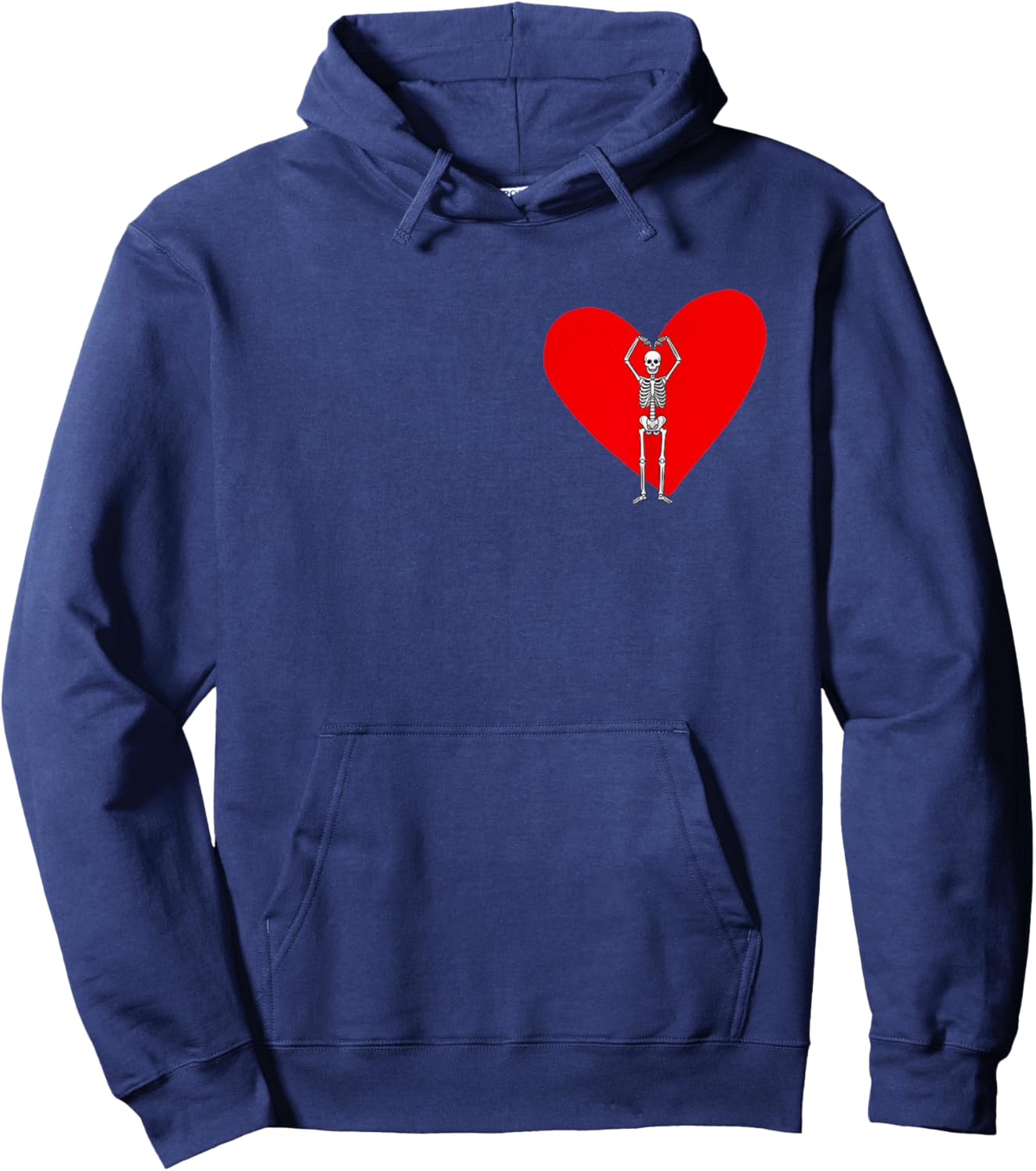 Happy Valentine’s Day Skeleton Vintage for Funny Valentines Hoodie - Hoodie | Navy
