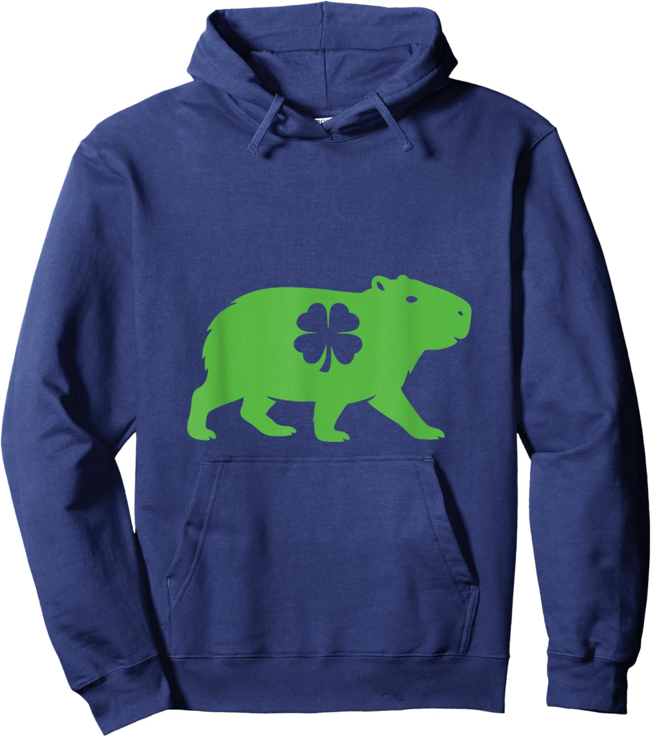 St Patricks Day Capybara Shamrock Men Women Kids Hoodie - Hoodie | Navy