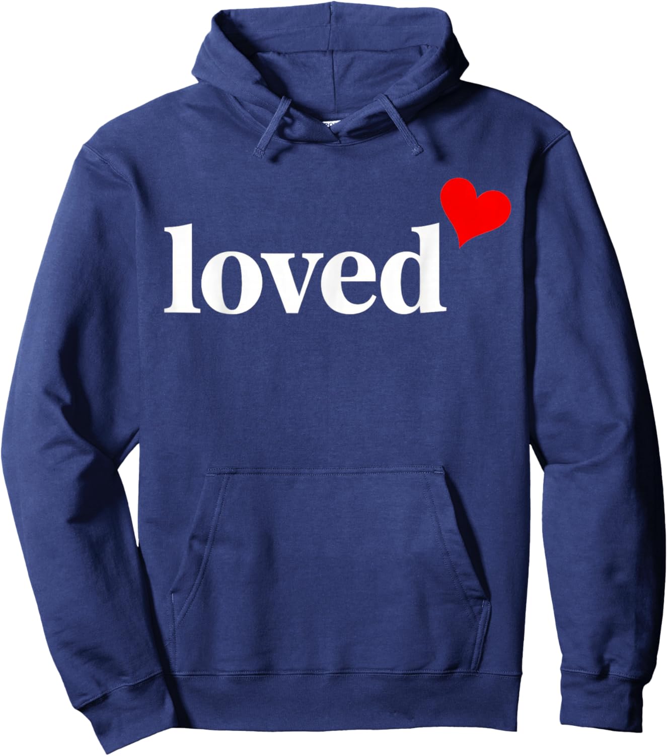 Loved Heart Valentine Hoodie - Hoodie | Navy