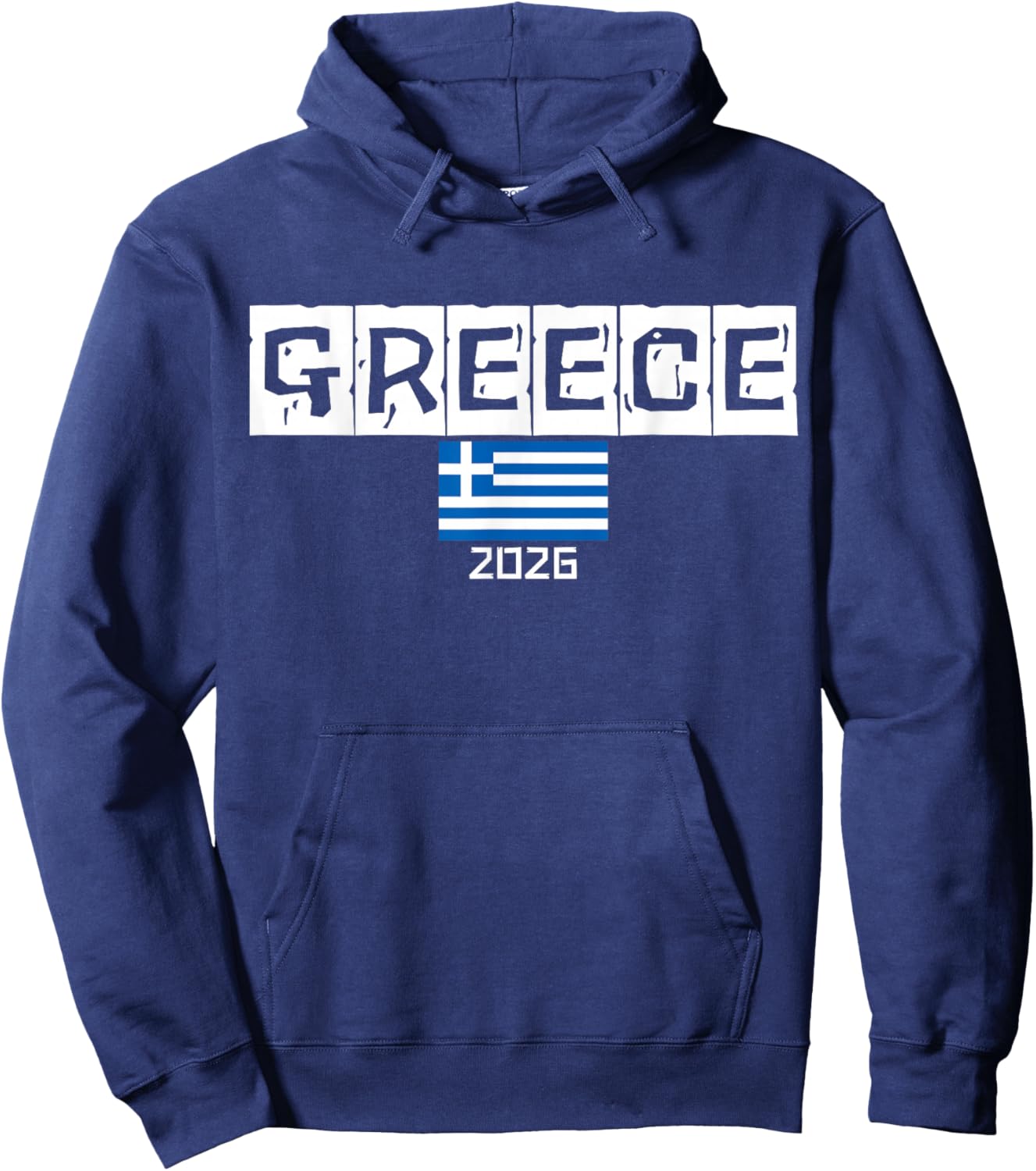 Greece Souvenir 2026 Vacation Trip Fun Matching Travel Flag Hoodie - Hoodie | Navy