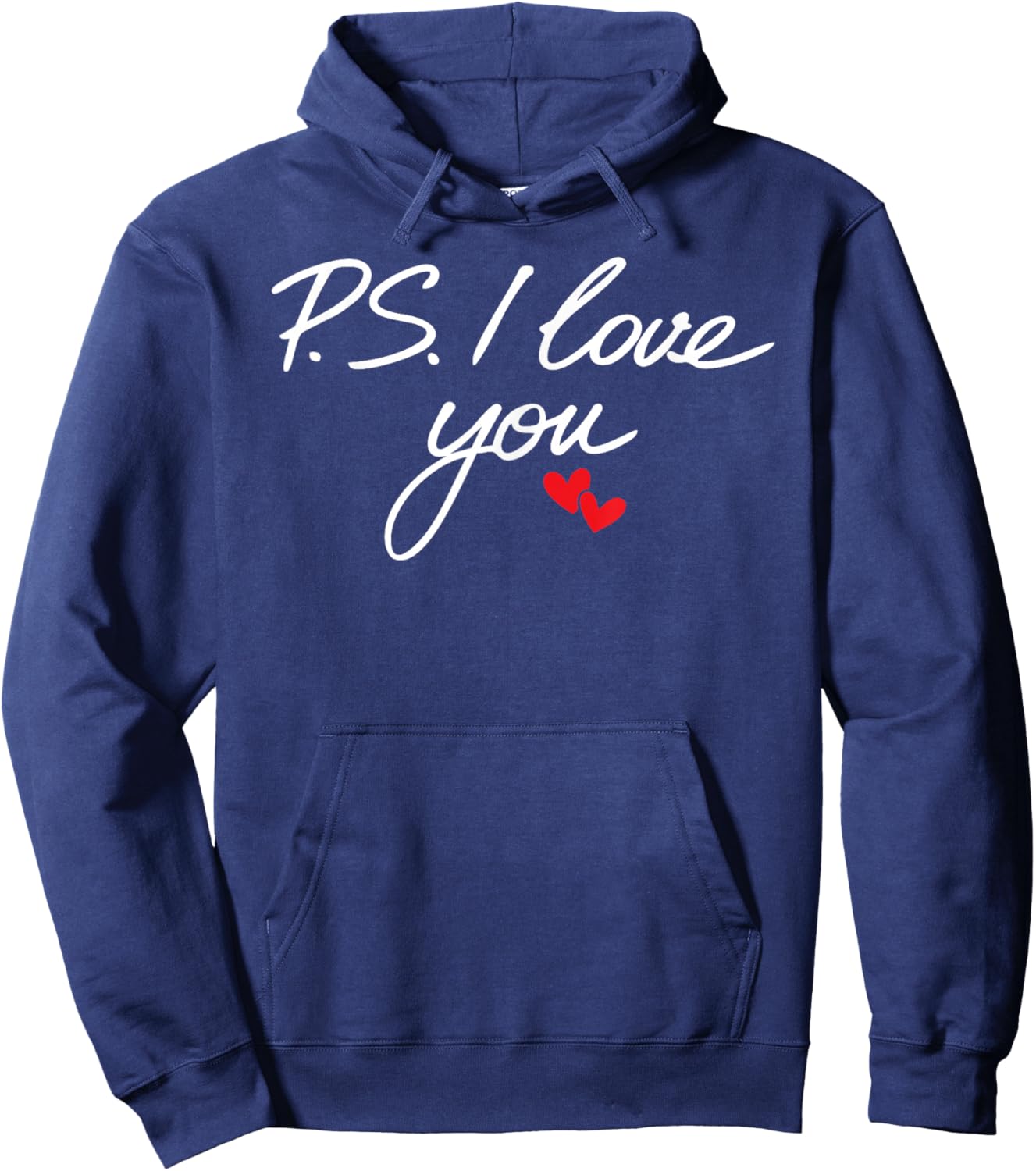 PS I Love You Day Valentine's Day Purple Heart Women Men Kid Hoodie - Hoodie | Navy