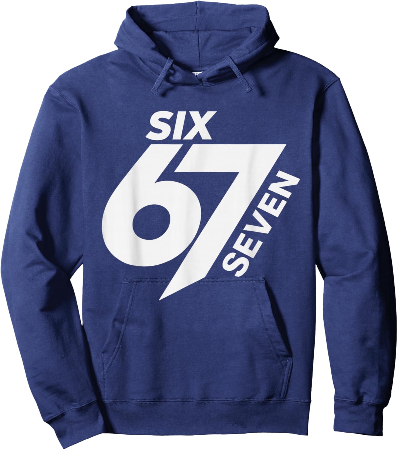 67 Meme Trendy Funny Six Seven Gen Alpha Z Boys Teens Kids Hoodie - Hoodie | Navy