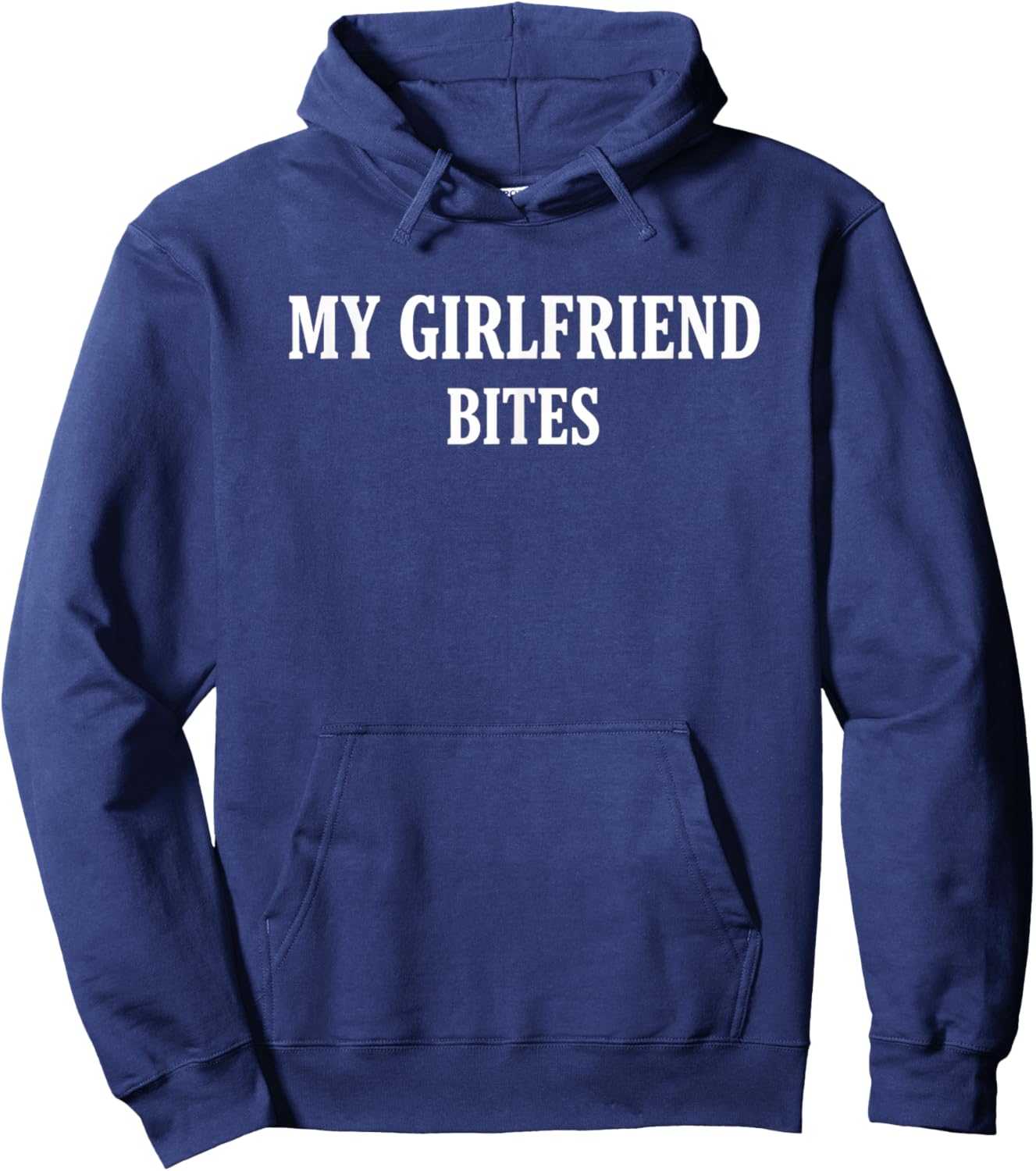 My Girlfriend Bites Funny Relationship for Couples Hum Hoodie - Hoodie | Navy