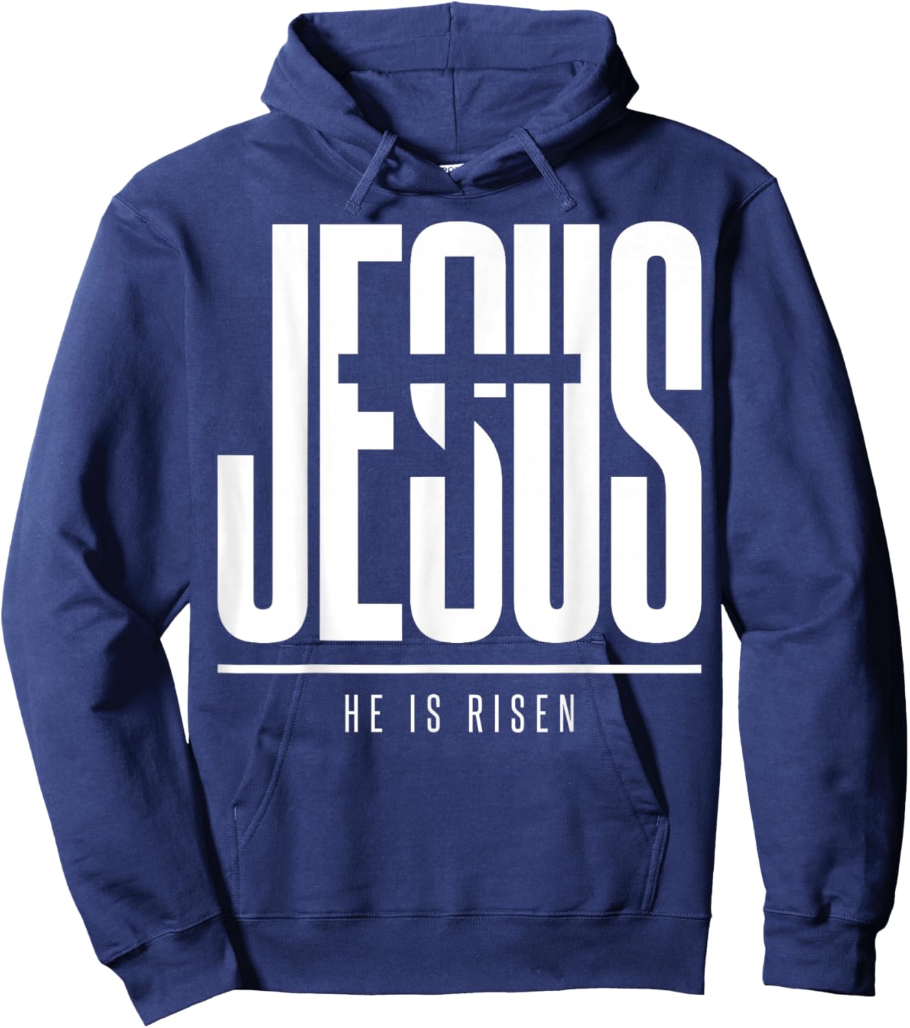 Jesus He is Risen Christian Cross Faith Easter Resurrection Hoodie - Hoodie | Navy