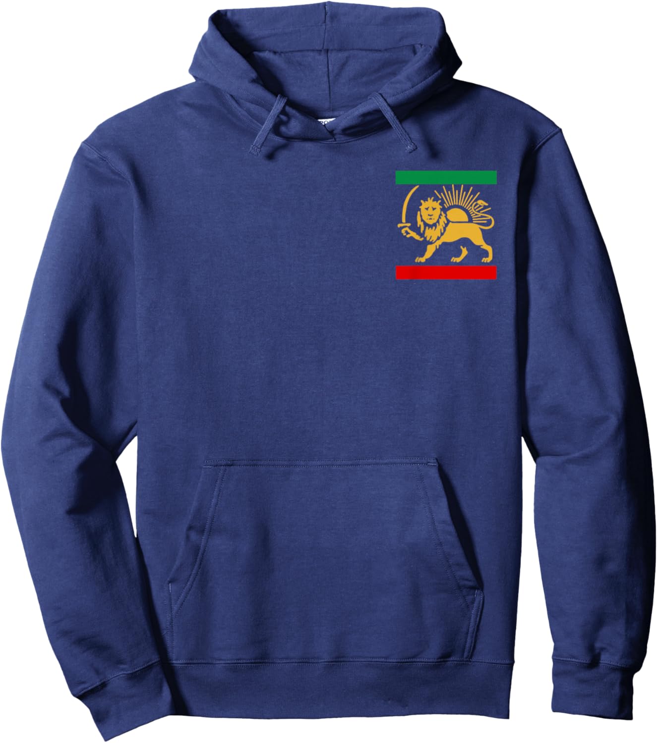 Shir o Khorshid Iran Lion & Sun Emblem Iranian Flag Symbol Hoodie - Hoodie | Navy