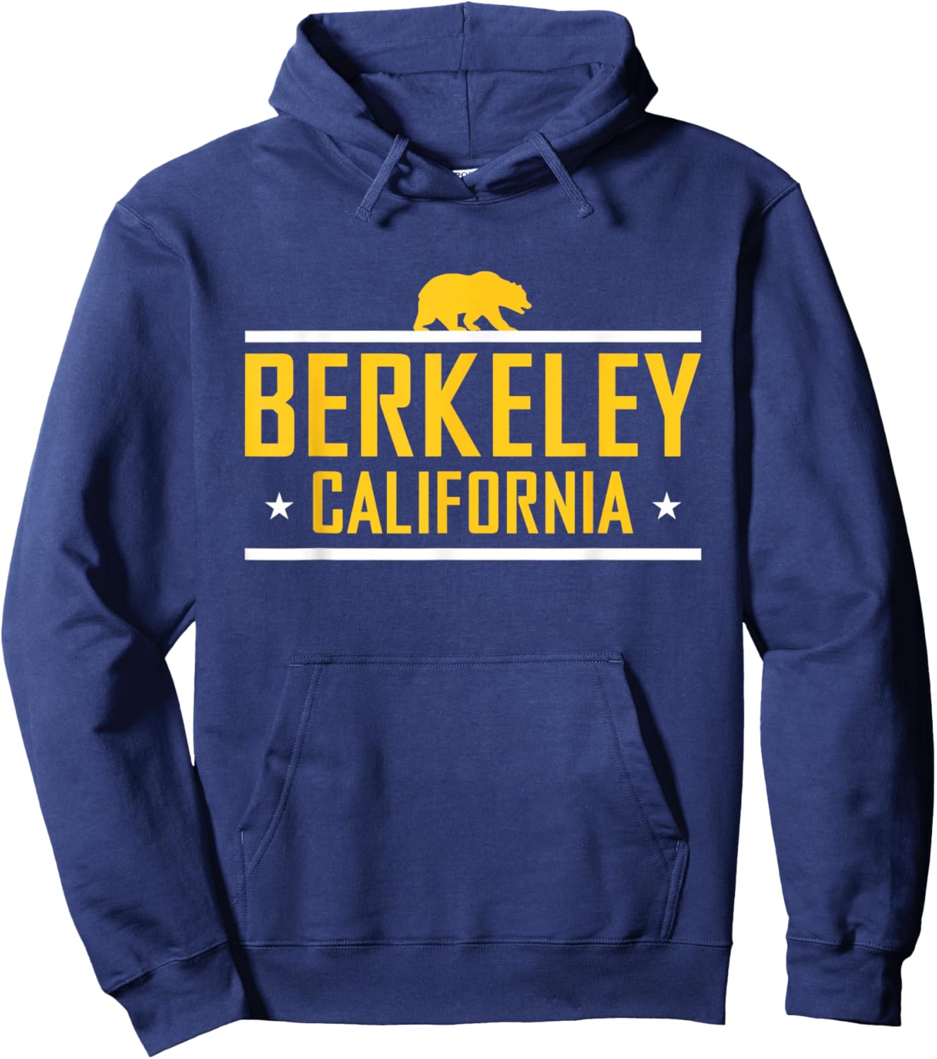 Berkeley California Grizzly Bear Vintage Athletic Sports Hoodie - Hoodie | Navy
