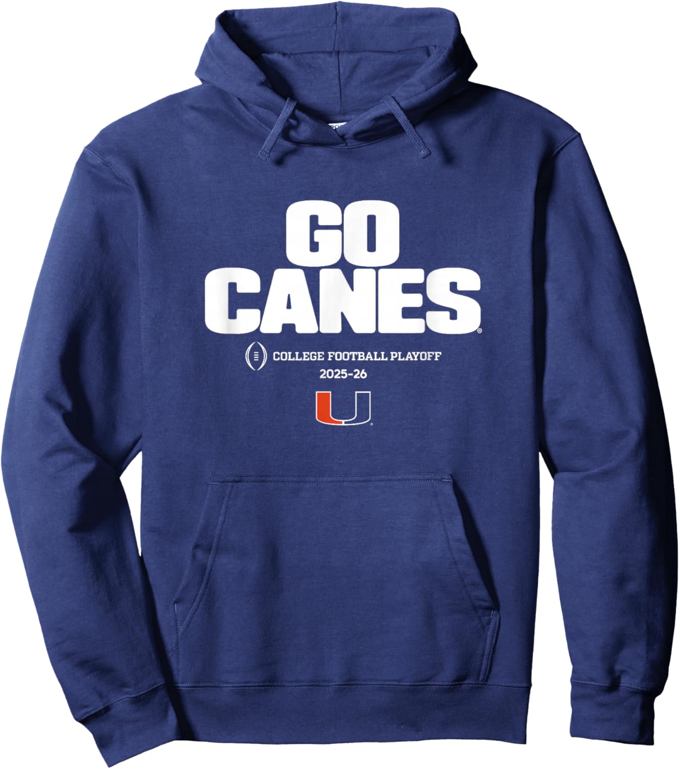 Miami Hurricanes College Football Playoff Text Slogan 2025 Hoodie - Hoodie | Navy