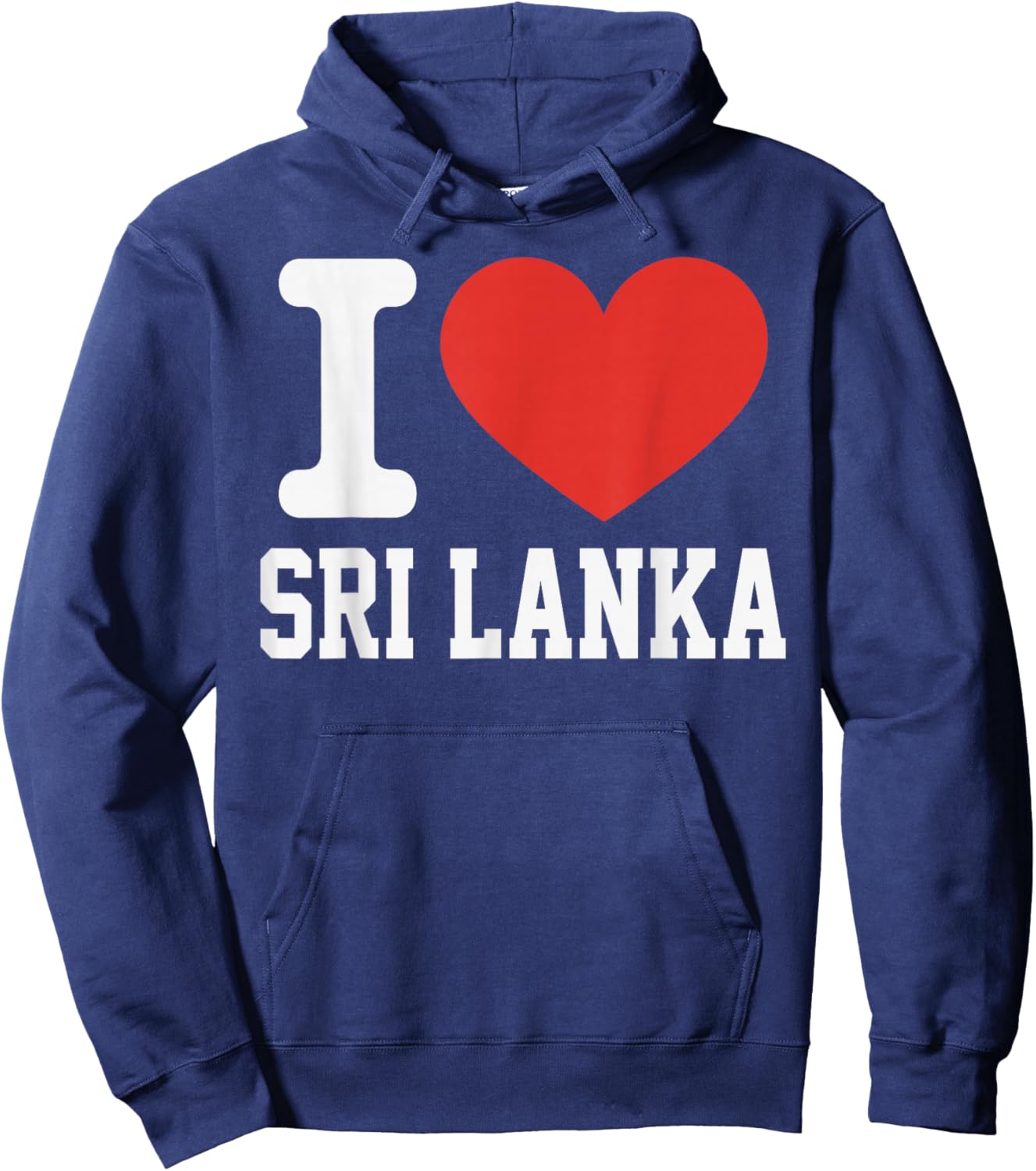 I Love SRI Lanka Heart Souvenir Lovers Pride Travel Hoodie - Hoodie | Navy