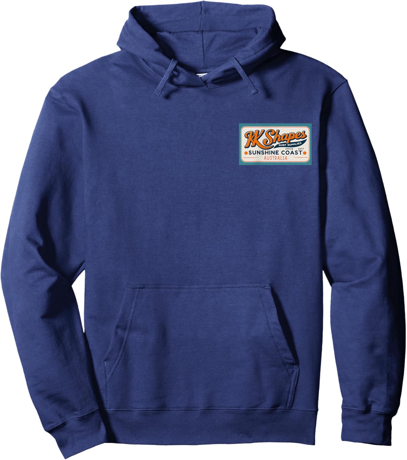 Vintage Surf Sunshine Coast Retro Front & Back Surfing Logo Hoodie - Hoodie | Navy
