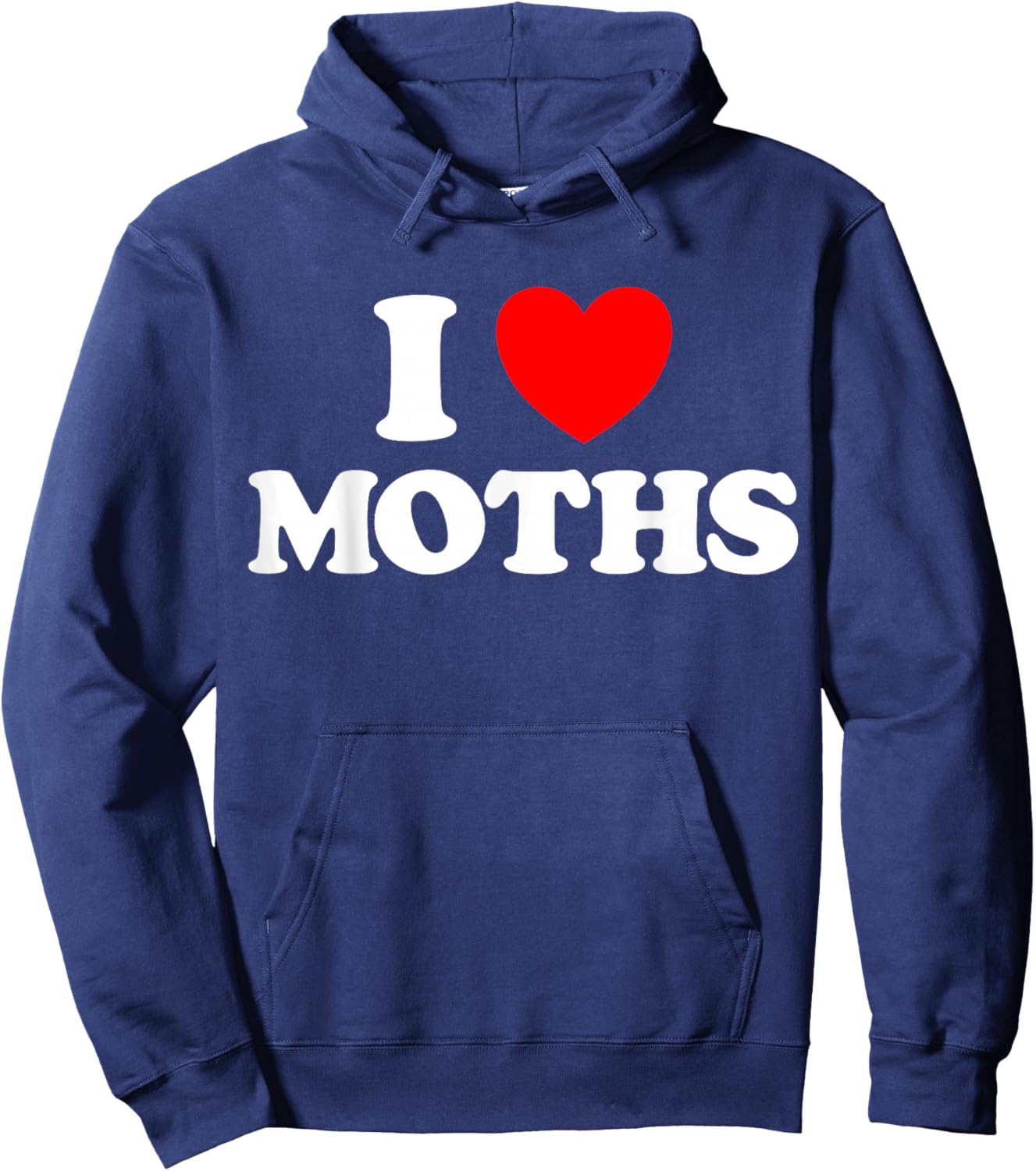 Moth Heart Funny Cute Favorite Animal Bug Luna Insect Fan Hoodie - Hoodie | Navy