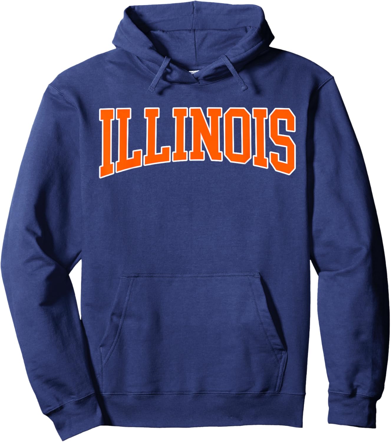 Retro Illinois Vintage Illinois Orange Blue Throwback IL Hoodie - Hoodie | Navy