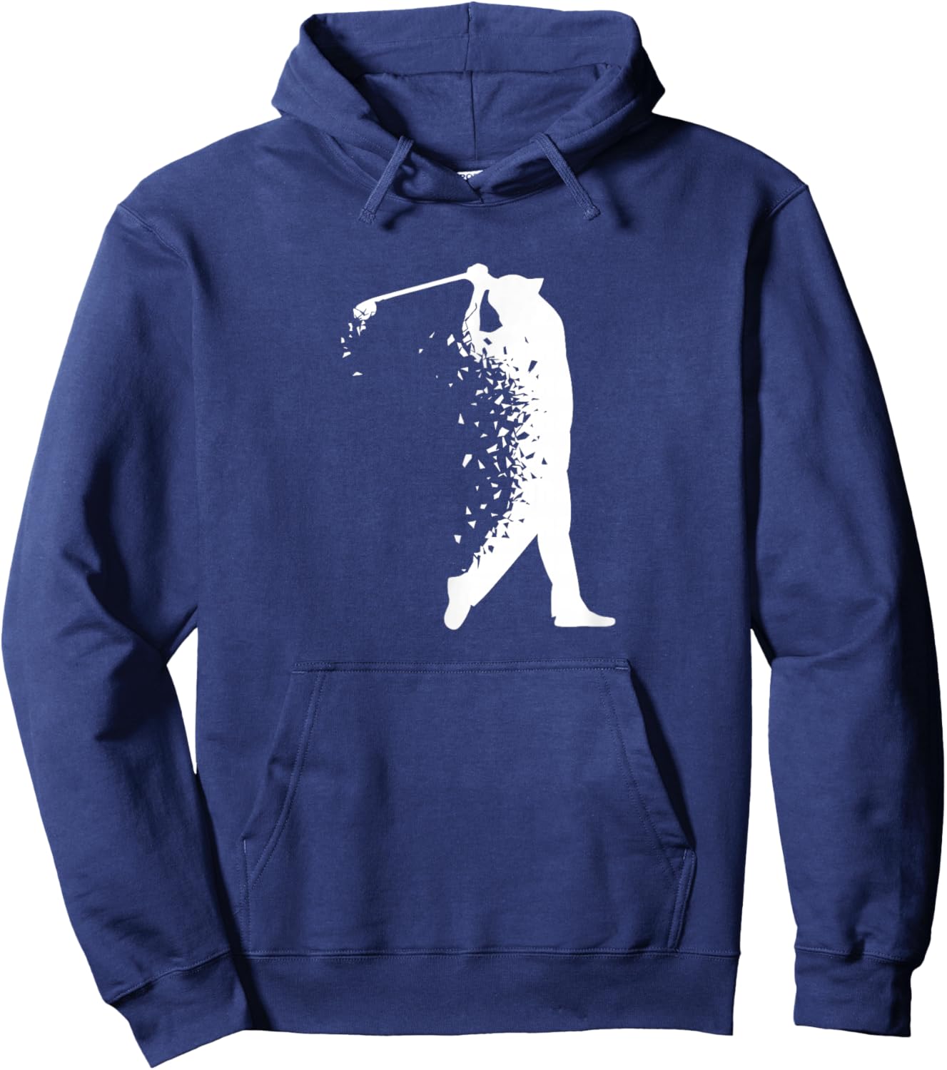 Golf Dad Man Swing Silhouette Abstract Gift Hoodie - Hoodie | Navy