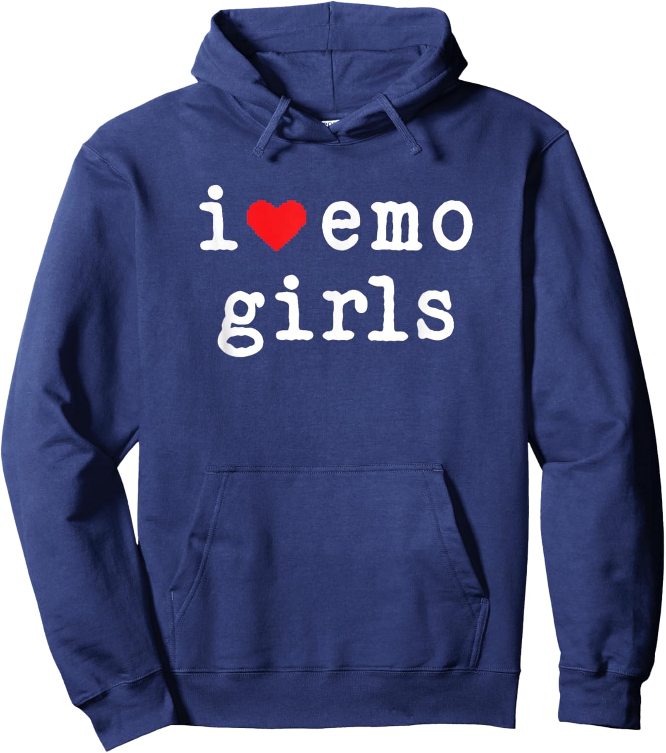 I Love Emo Girls I Heart Emo Girls Emo Goth Punk Scene Hoodie - Hoodie | Navy