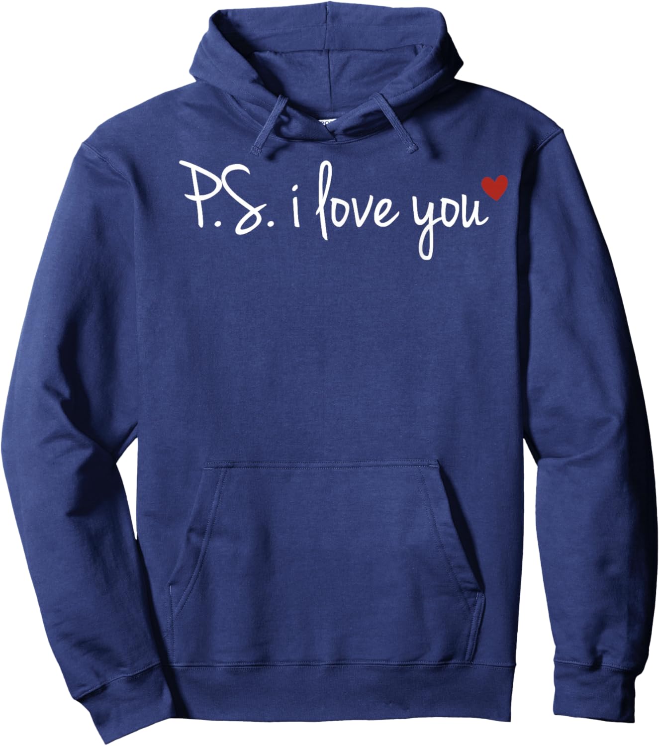 PS I Love You Day Valentine's Day Purple Heart Women Men Kid Hoodie - Hoodie | Navy