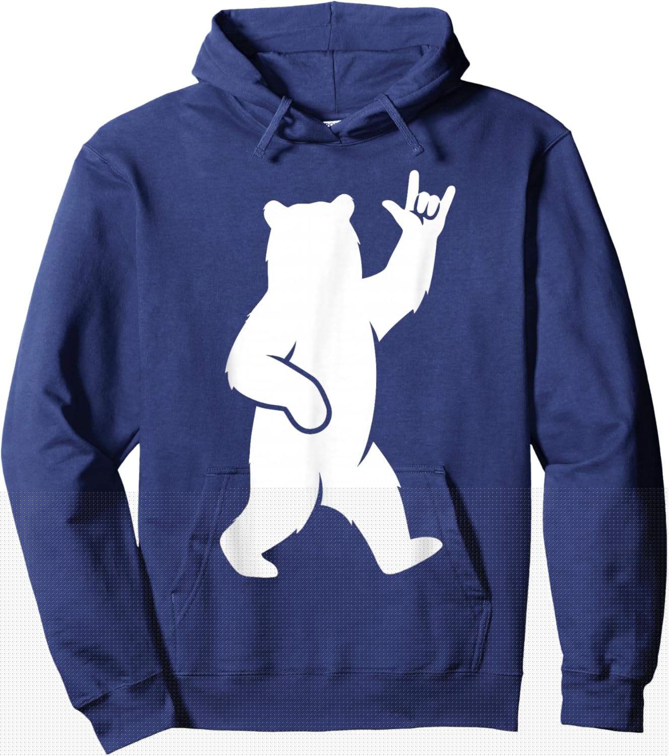 Bear I Love You Hand Sign Language Cute ASL Valentine's Day Hoodie - Hoodie | Navy