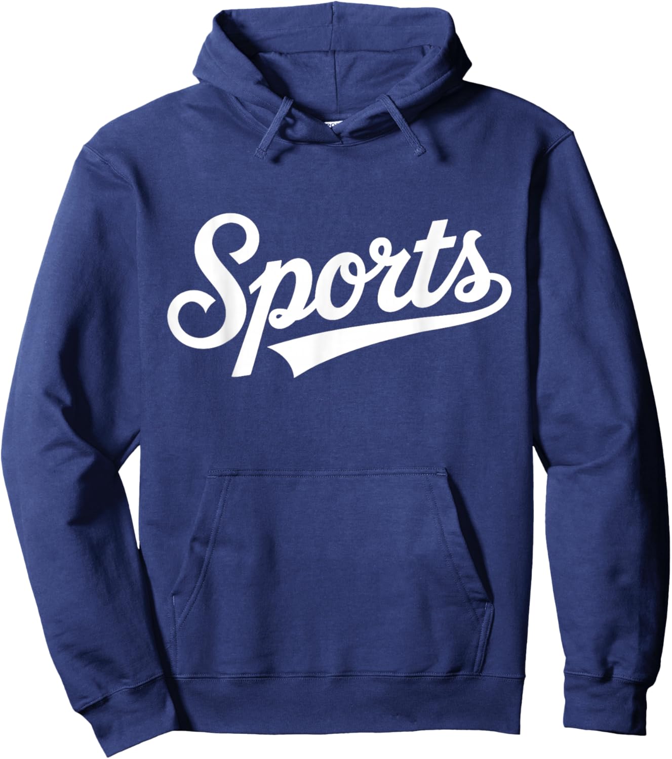 Sports Retro Script Ironic Baseball Style Funny Design Hoodie - Hoodie | Navy