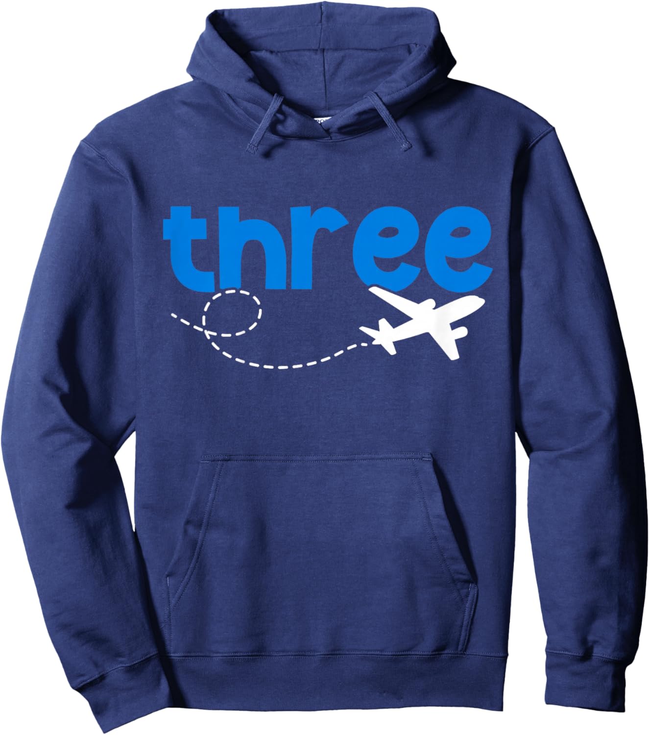 3rd Airplane Birthday Party Three Year Old Pilot Birthday Hoodie - Hoodie | Navy