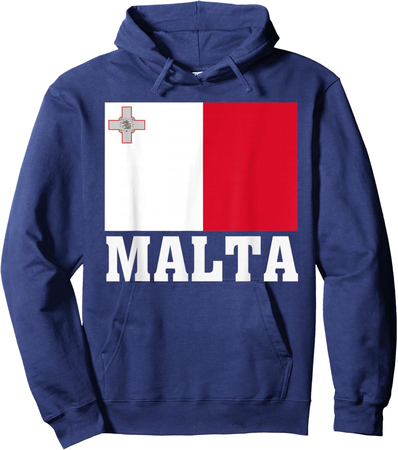 Malta Flag Patriotic National Roots Souvenir Hoodie - Hoodie | Navy