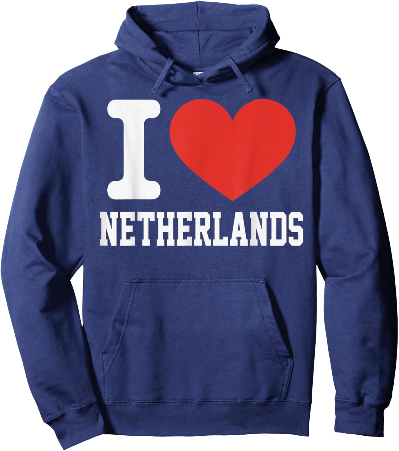 I Love Netherlands Heart Souvenir Lovers Pride Travel Hoodie - Hoodie | Navy