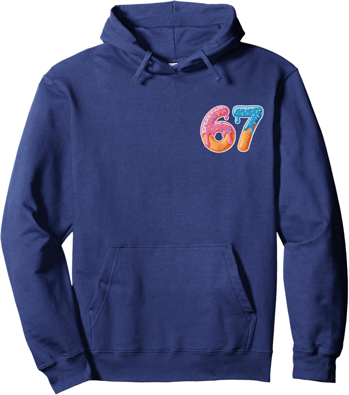 Ice Cream Drip Six Seven 6 7 Meme 67 Hoodie - Hoodie | Navy