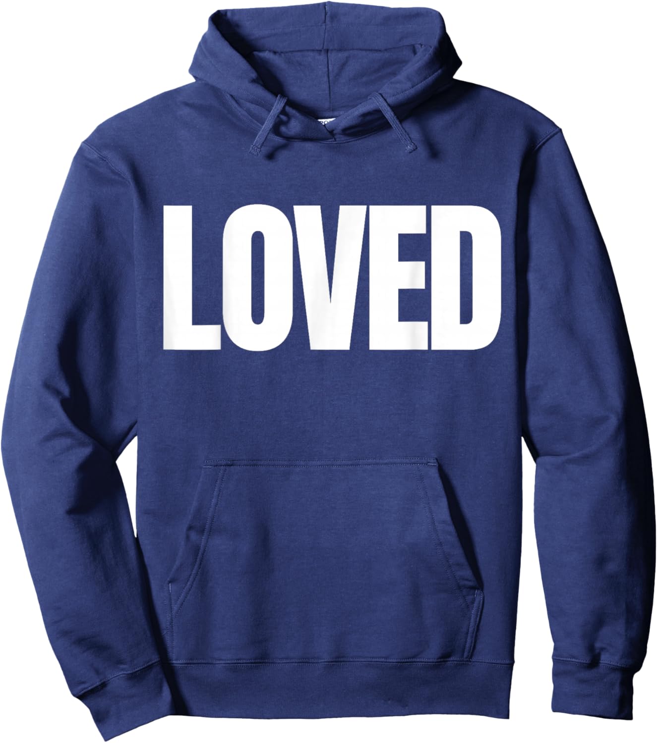 Loved in Huge Letters Hoodie - Hoodie | Navy